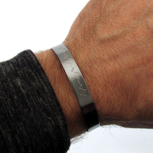Heart Beat cuff bracelet for Men