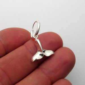 Sterling Silver Whale Tail Earring for Men