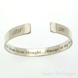 Silver jewelry - Initials bracelet
