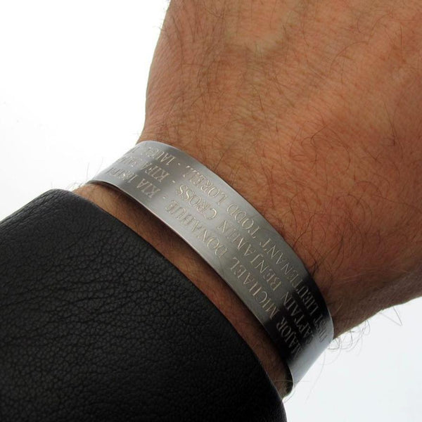 Wide black bracelet