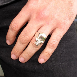 Sterling Silver Skull Signet Ring