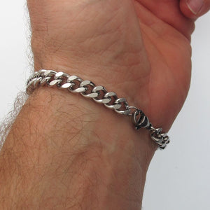 Curb-Link Bracelet for Men - Mens Chain Bracelet