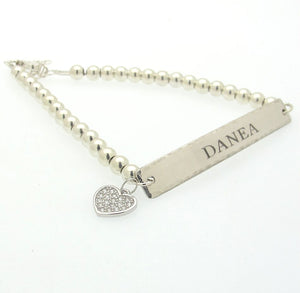 Personalized Heart Charm Bracelet from  Mom