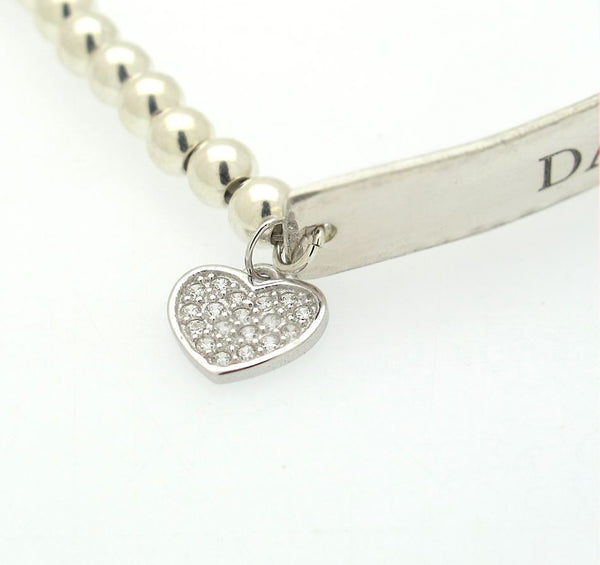 Personalized Heart Charm Bracelet from  Mom