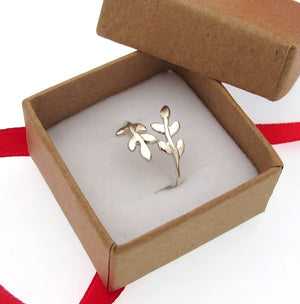 Sterling Silver Leaf branch Ring