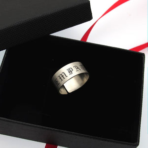 Custom Engraved Mens Ring