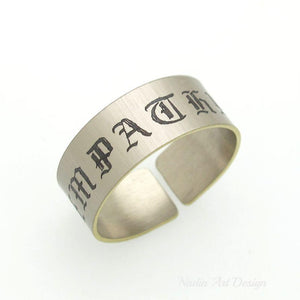 Personalized mens ring