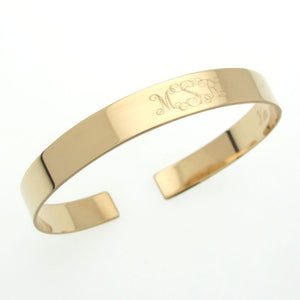 Custom Monogram Gold Bracelet