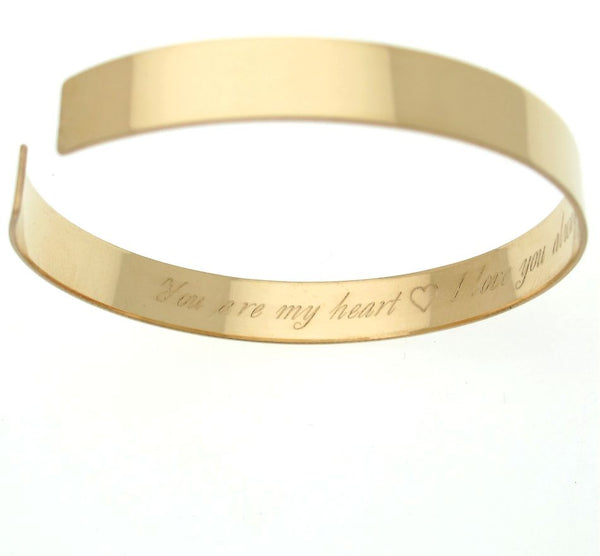 Custom Monogram Gold Bracelet