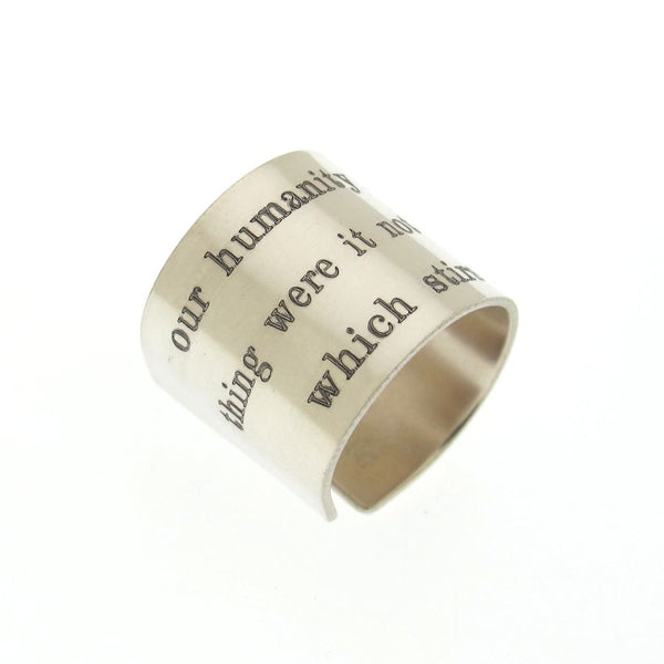 Personalized Wide Band Ring