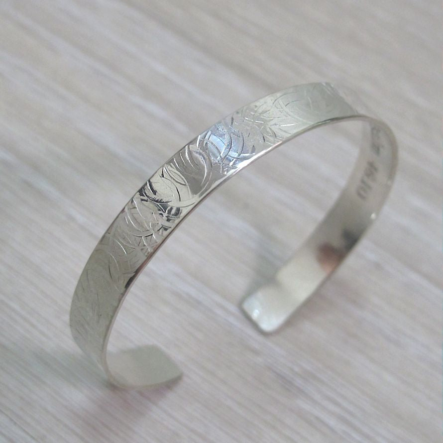 Silver mens bracelet