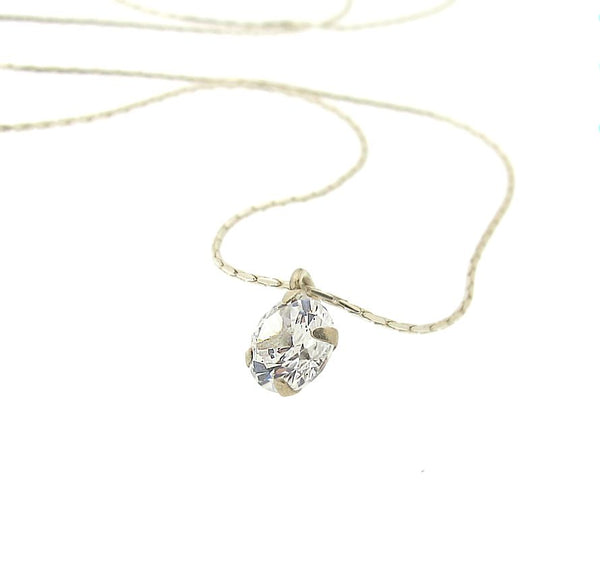 Quartz Crystal Necklace Sterling Silver chain