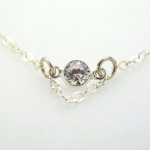 CZ Sterling Silver Choker Necklace