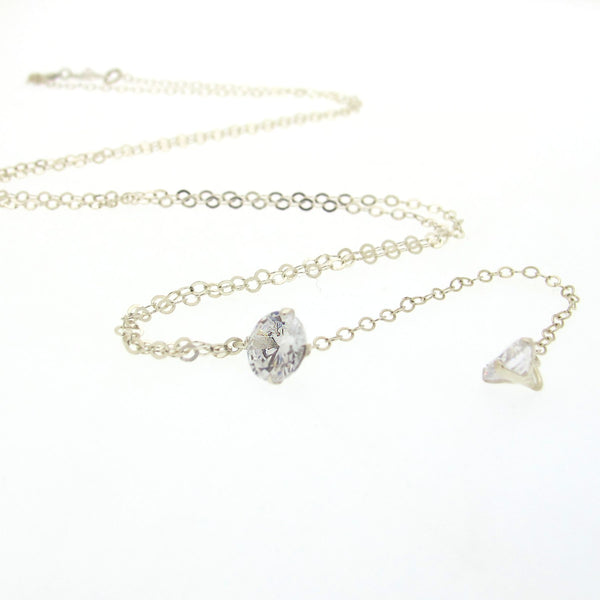 Sterling Silver Y Lariat necklace.  Back Jewelry