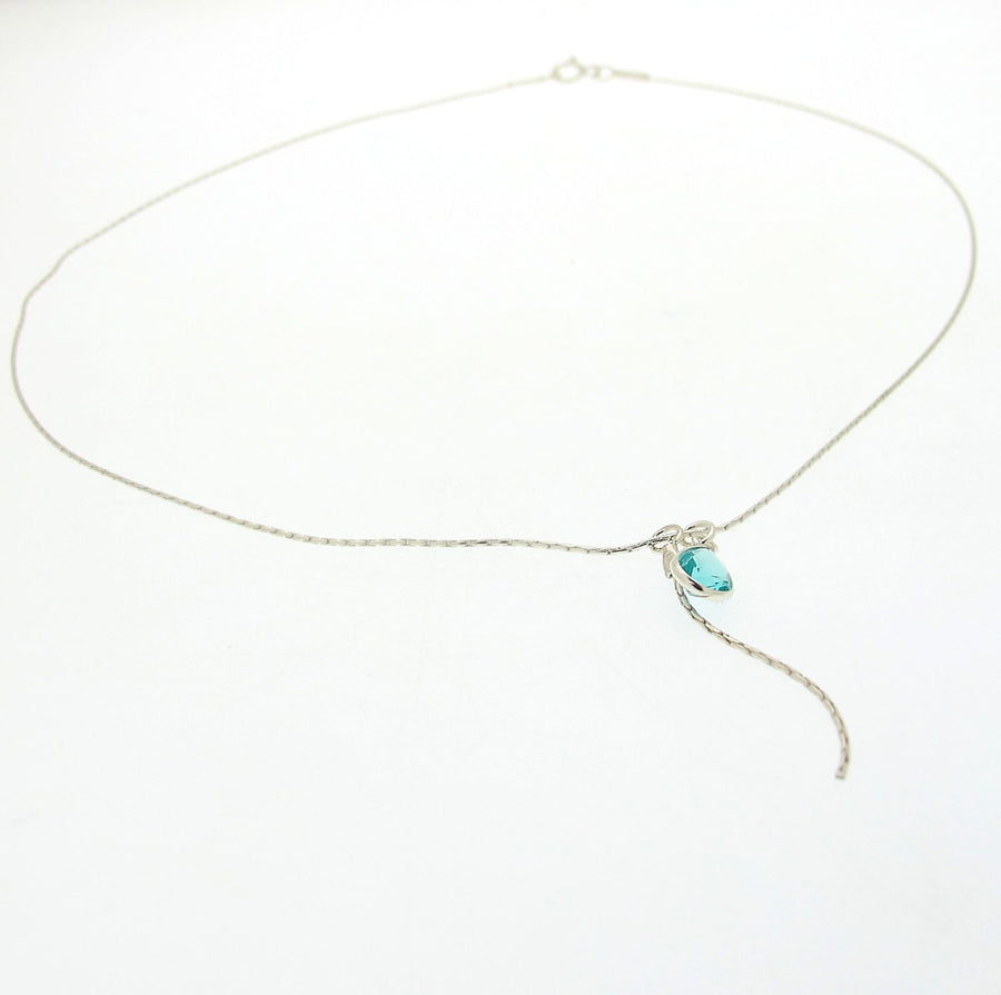 Aquamarine Swarovski Crystal Necklace