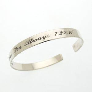 Engraved remembrance bracelet
