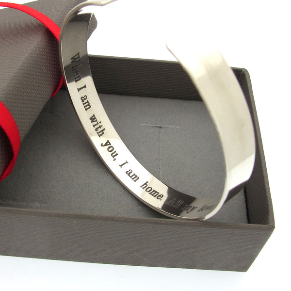 Personalized bracelet for Hubby Sterling silver 925