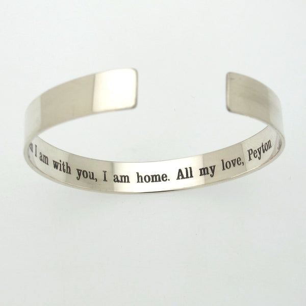 Personalized bracelet for Hubby Sterling silver 925
