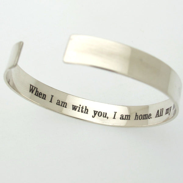 Personalized bracelet for Hubby Sterling silver 925