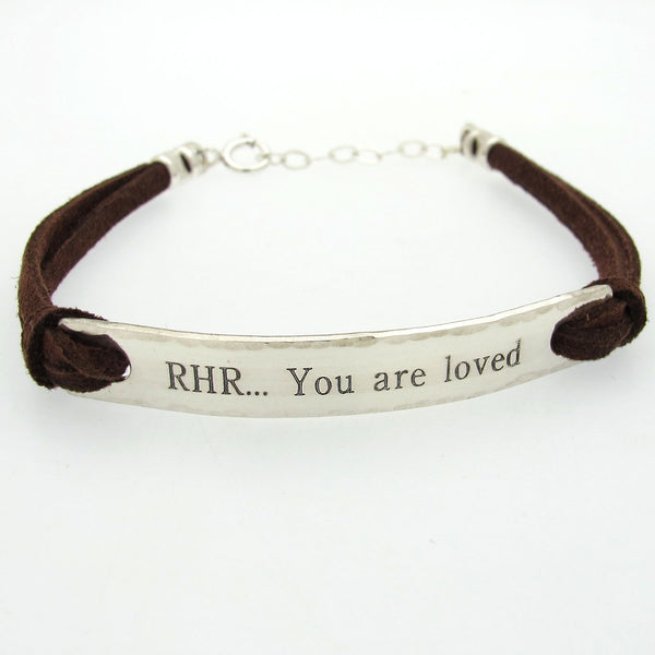 Personalized Leather Bracelet, Boyfriend Gift