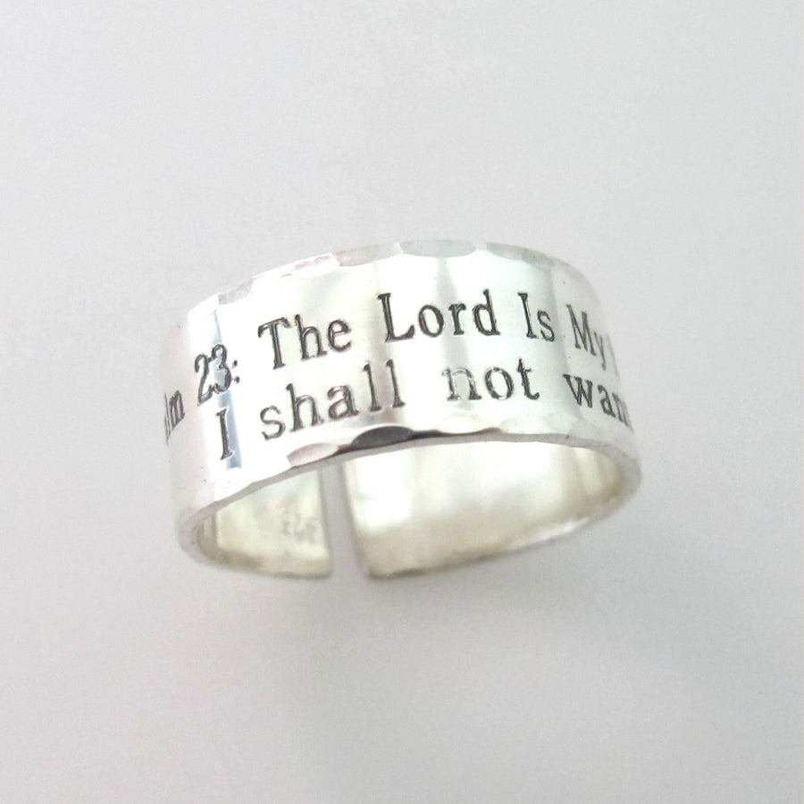 silver psalm ring