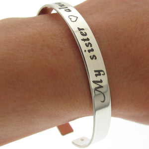 Sorority Sister gift - Engraved bracelet