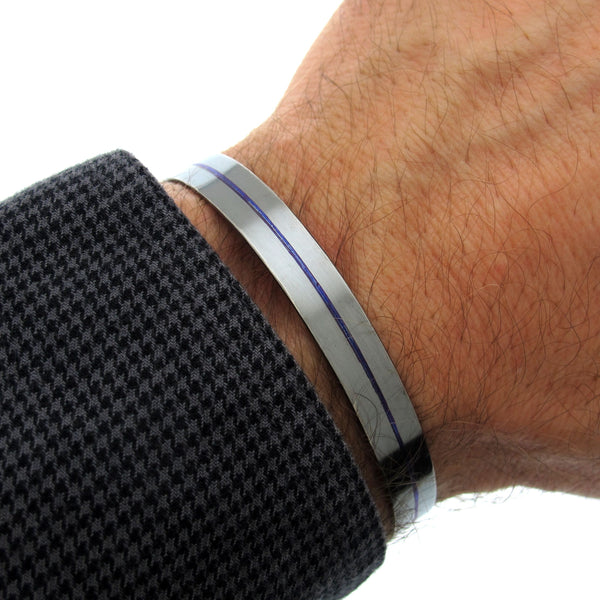 I got your six - blue line cuff bracelet