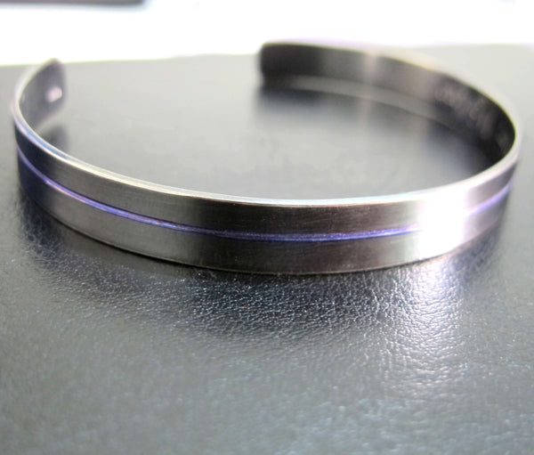 Blue Line black Bracelet 