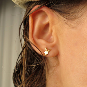 Playboy jewelry Playboy stud earrings, Gold Rabbit Stud Earrings