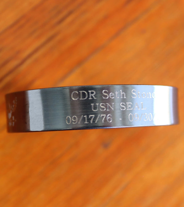 Personalized Millinery cuff bracelet 