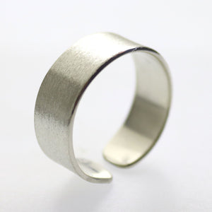 Sterling Silver Matte Ring - Brushed Silver Band