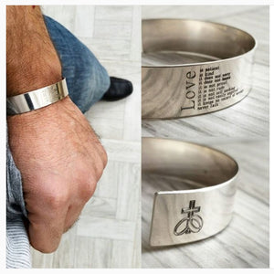 LOVE mens bracelet - expensive mens jewelry with engraving - Personalized mens bracelet 
