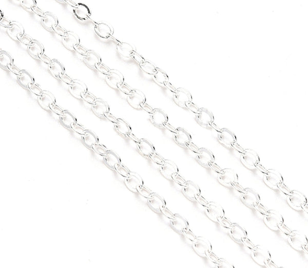 Flat oval 2mm Width Cable Chain