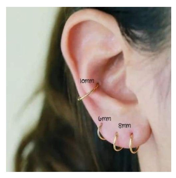 Extra mini hoop earrings 8mm | heylove