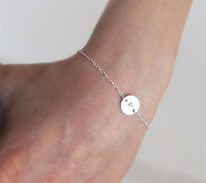 Initial charm chain bracelet