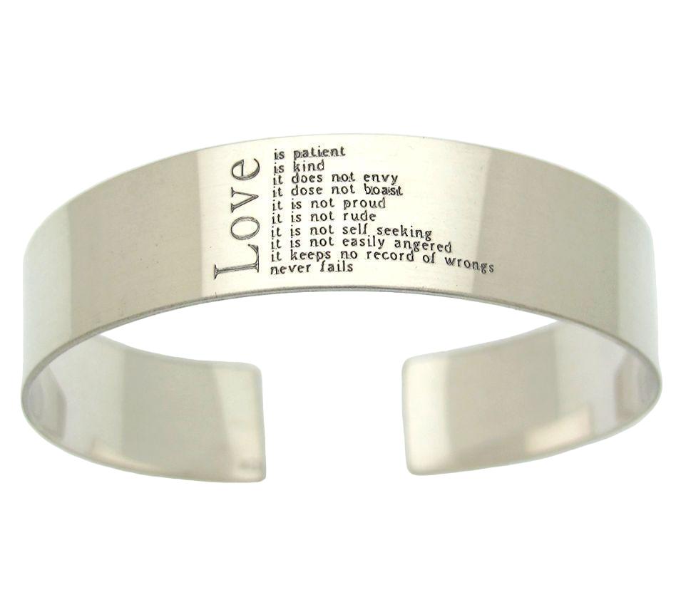 Text engraved wide cuff for men - Love Mens Bracelet - Boyfriend Gift - Husband Gift Idea