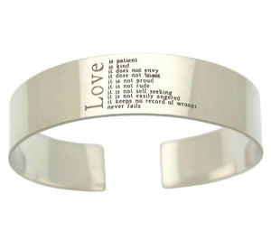 Text engraved wide cuff for men - Love Mens Bracelet - Boyfriend Gift - Husband Gift Idea