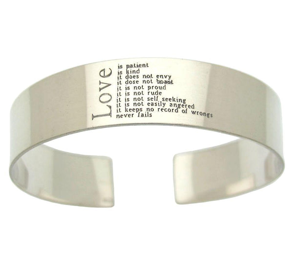 Text engraved wide cuff for men - Love Mens Bracelet - Boyfriend Gift - Husband Gift Idea
