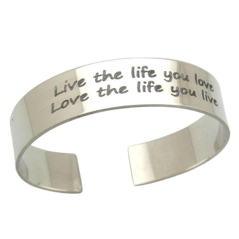 love the life you live cuff bracelet
