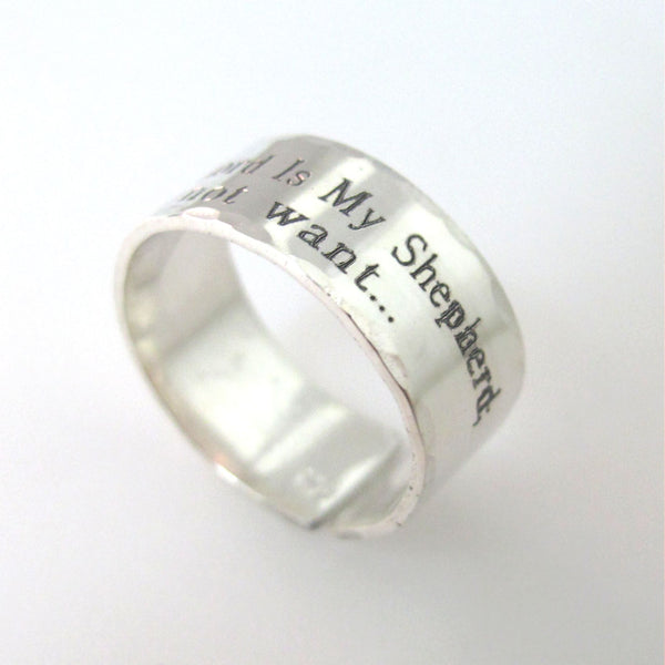 long psalm engraving ring