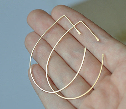 Petal gold hoops