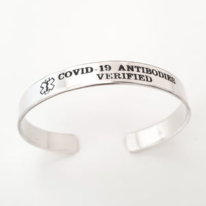 Stylish Medical Alert Bracelet - Custom Allergy Cuff Bracelet