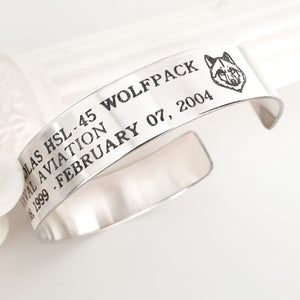 aviation wolfpack braceletmilitary wolfpack emblem bracelet