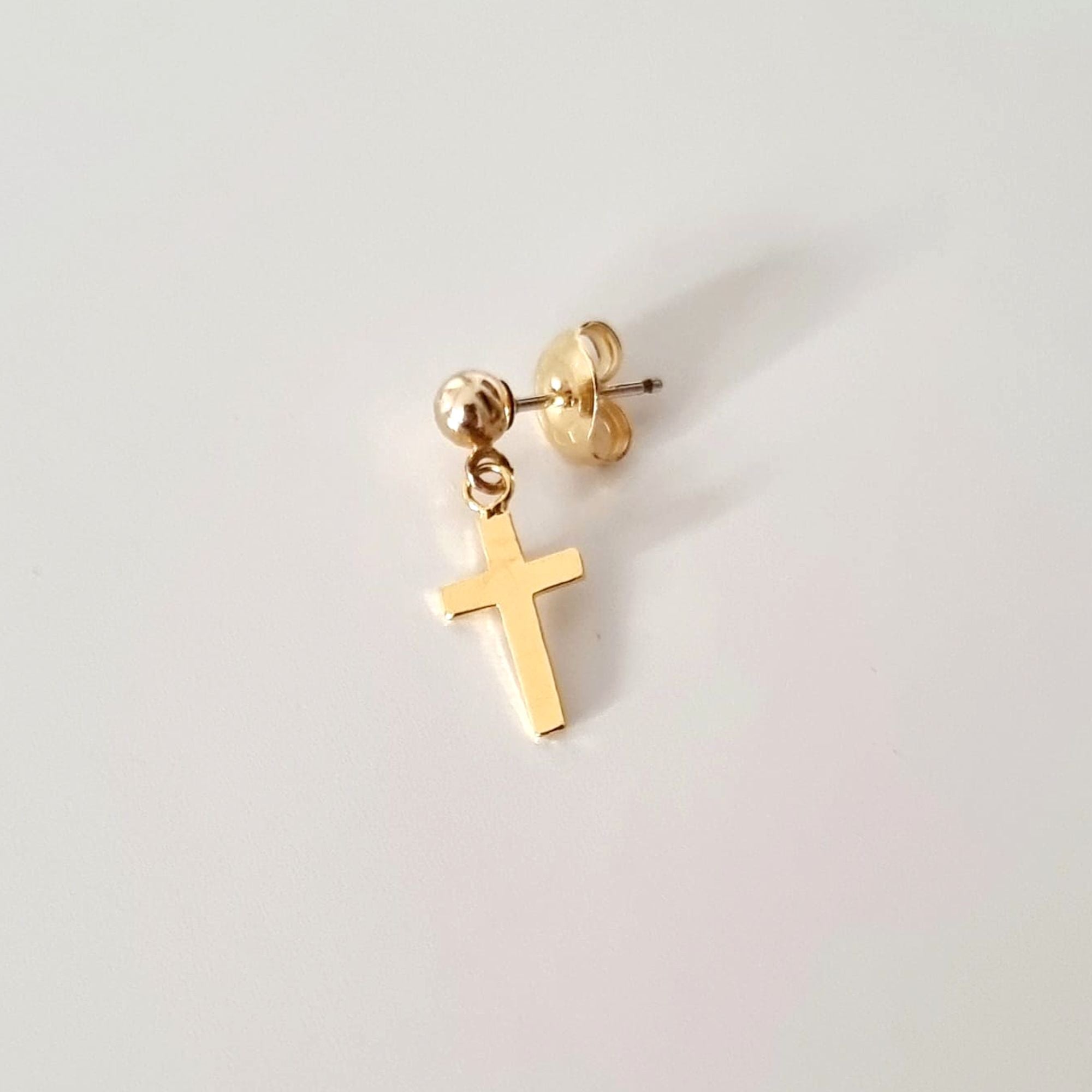 Tiny Sterling Silver Cross Dangle Earrings – Kathy Bankston