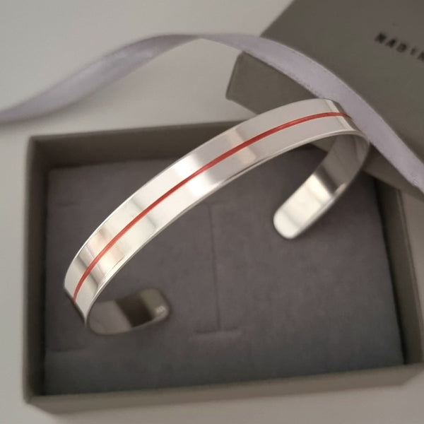 Red line cuff bracelet