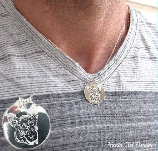 Pet picture necklace