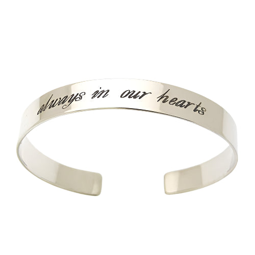  Positive Custom Engraved Bracelet - Always in my heart bracelet 