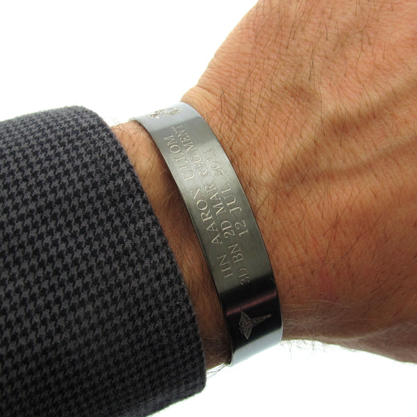 engraved men cuff bracelet
