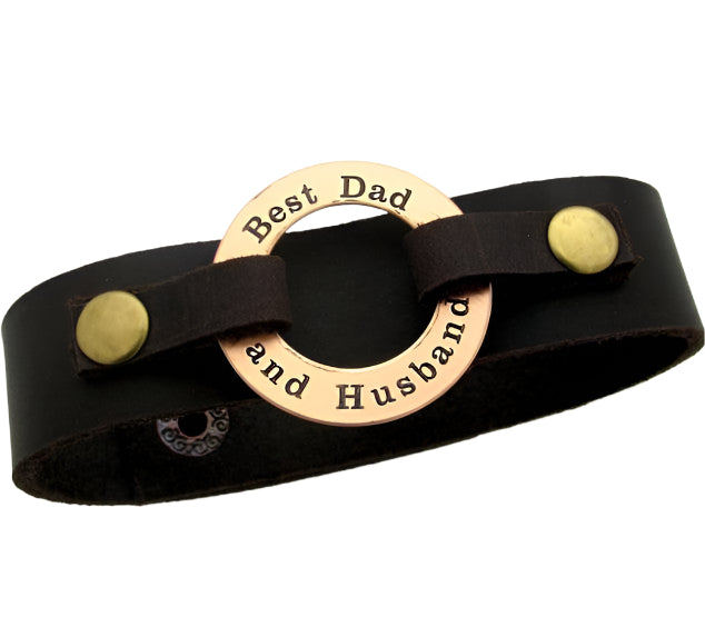 custom leather bracelet for fathers days