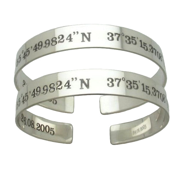 Coordinates bracelets for pair